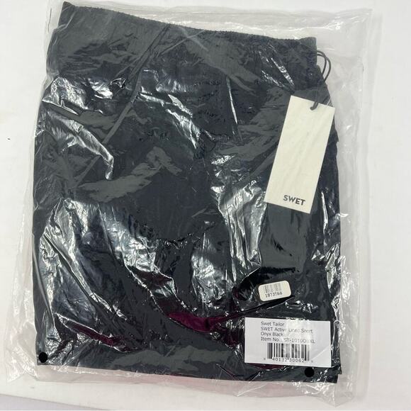 Swet Tailor Shorts Size XL SWET Active Onyx Black Technical Stretch Pockets NEW - Picture 12 of 12